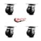 Service Caster Low Profile Glass Filled Nylon 3'' Wheel Top Plate Swivel Caster Set, 4PK SCC-04S311316-GFNB-4 - alternate 4